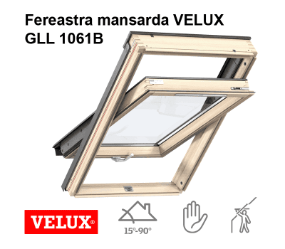 Fereastra mansarda Velux GLL 1061B - maner jos