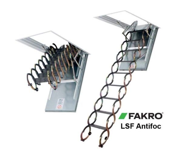 Scara acces pod metalica FAKRO LSF Antifoc