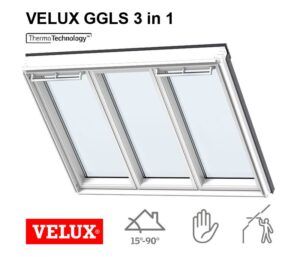 Fereastra mansarda VELUX GGLS 3in1 - maner sus