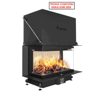 Focar semineu pe lemne CRYSTAL 90 MAX – German Edition