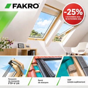 Fereastra mansarda FAKRO FTP-V U4 3 sticle