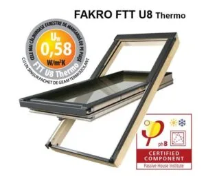Fereastra mansarda Fakro FTT U8 Thermo - Passive House