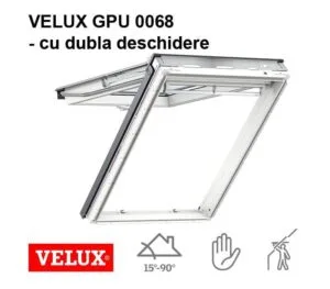 Fereastra mansarda VELUX GPU 0068 cu dubla deschidere