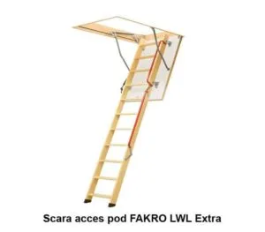 Scara pod FAKRO LWL Extra izolatie de 5 cm