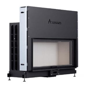 Focar tip tunel de șemineu - Flat W 120/60 German Edition – 2 suprafațe vitrate, 21 KW, randament 75%