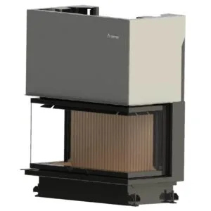 Focar de șemineu - Crystal 110 ECO – Geam panoramic 3 suprafețe vitrate, 18 KW, randament ≥70%