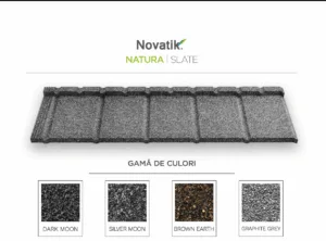 Novatik NATURA SLATE - Tigla metalica cu roca vulcanica