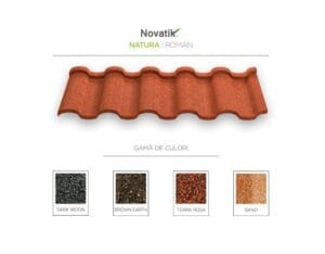 Novatik NATURA ROMAN - Tigla metalica cu roca vulcanica