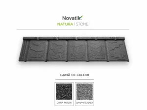 Novatik NATURA STONE - Tigla metalica cu roca vulcanica