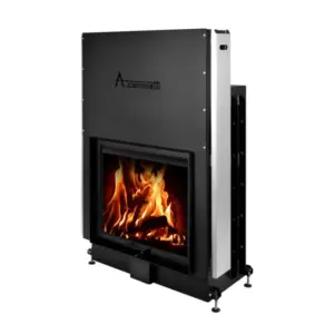 Focar de șemineu - Flat 75/60 German Edition – Geam panoramic 1 suprafață vitrată, 14 KW, randament 86%