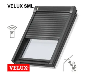 Roletă exterioară din aluminiu pentru blocarea căldurii cu acționare electrică VELUX SML