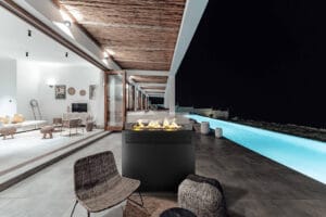 Încălzitor de exterior pe gaz HITZE FUENTE L – negru, telecomandă