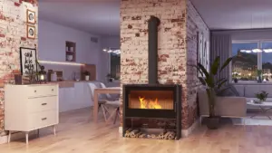 Sobă pe lemne HITZE LUPO L-W/BB – beton negru