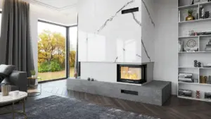 Focar șemineu pe lemne HITZE ALBERO AL9S.V-D – vizor vertical